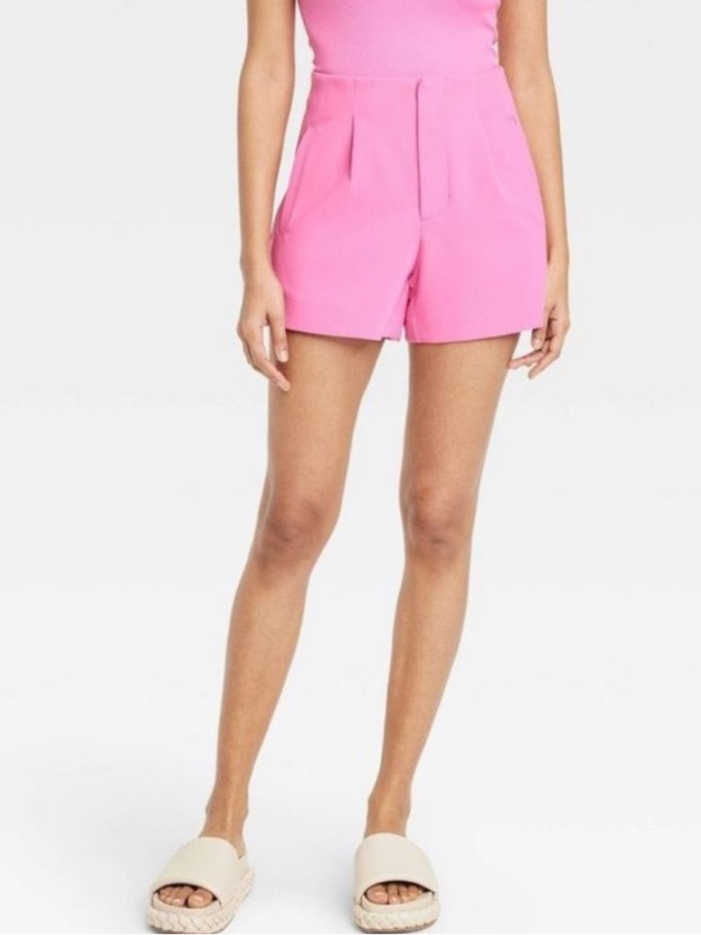 a new day Trouser Shorts Bubblegum Pink Tailored Women's Shorts 12